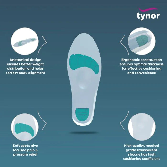Tynor Insole Full Silicone (Pair) K-01