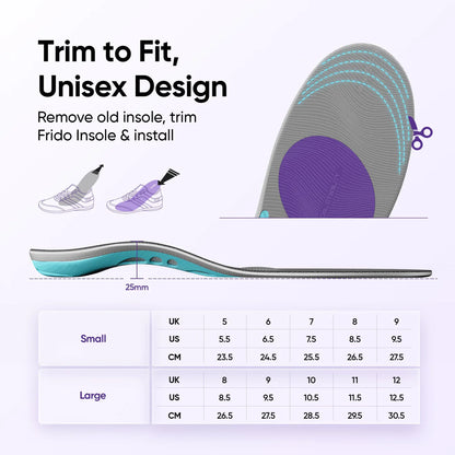 Frido Plantar Fasciitis Pain Relief Ortho Insoles