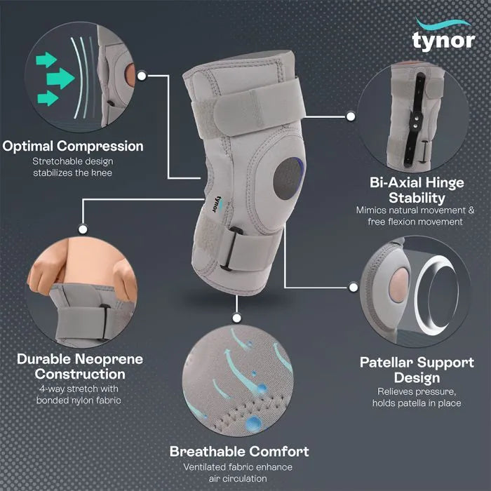 Tynor Knee Support Hinged (Neoprene) J-01